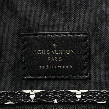 Louis Vuitton Monogram Giant Crafty Neverfull MM Creme Rouge Black 8 of 12
