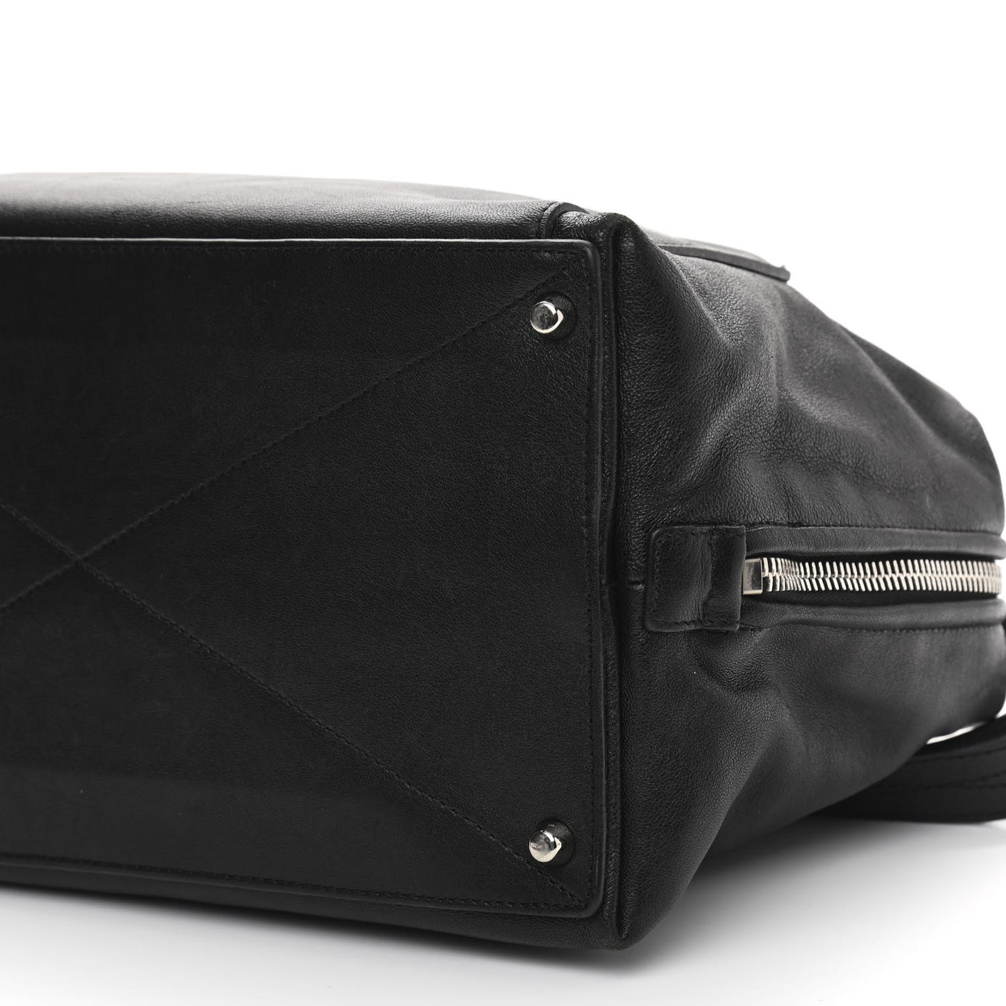 Calfskin Satchel Tote Bag Black