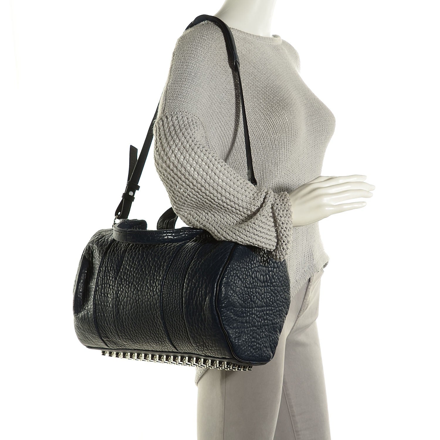 Alexander Wang Pebbled Lambskin Rocco Neptune 2 of 10