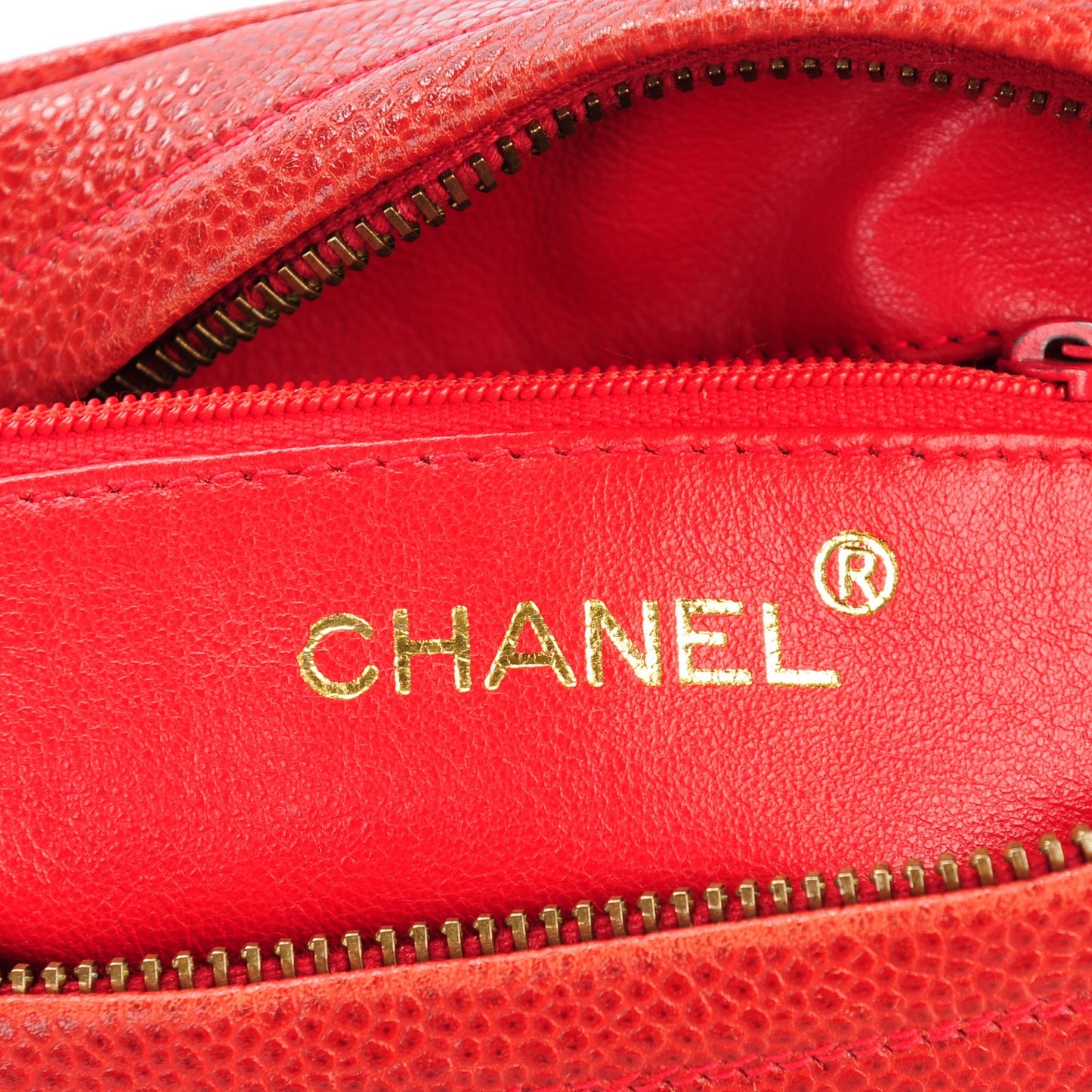 Caviar Quilted Camera Case Red