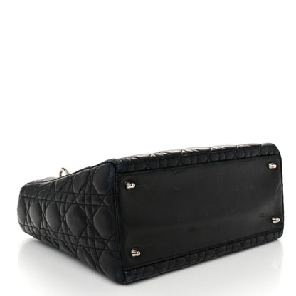 Christian Dior Lambskin Cannage Medium Lady Dior Black 4 of 16
