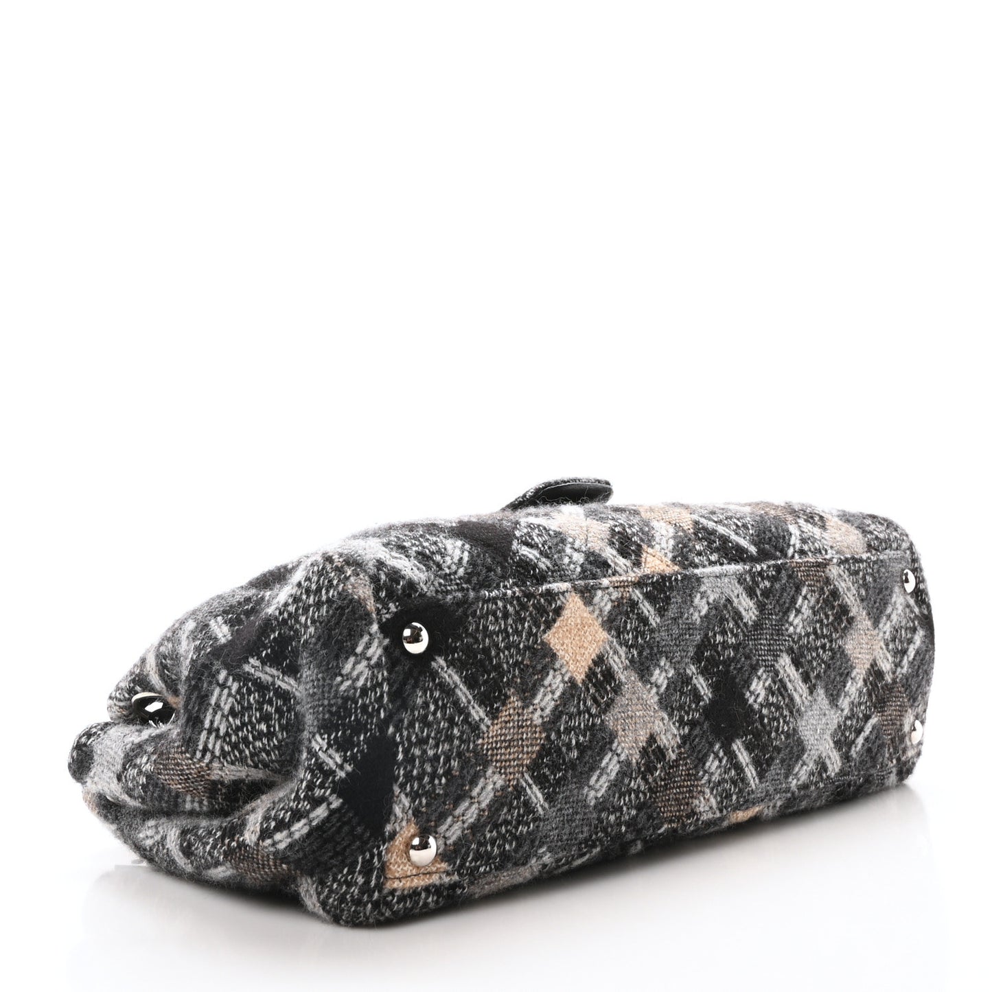 Tweed East West Flap Black White Beige