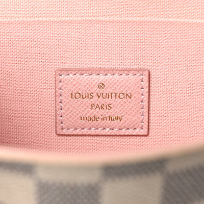 Louis Vuitton Damier Azur Pochette Felicie Chain Wallet Rose Ballerine 7 of 9