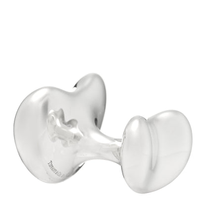 Tiffany Sterling Silver 18mm Elsa Peretti Bean Cufflinks 4 of 5
