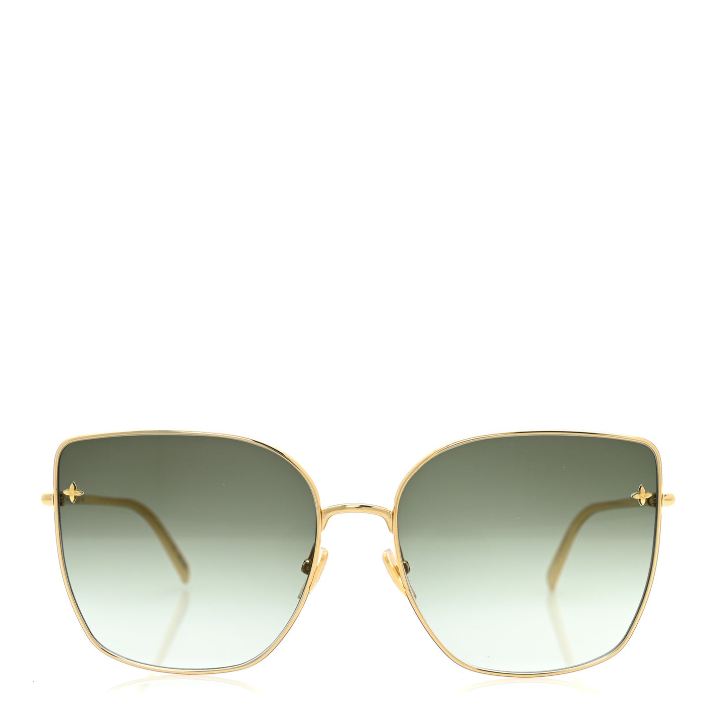 Metal LV Charm Cat Eye Sunglasses Z1720U Gold