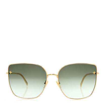 Louis Vuitton Metal LV Charm Cat Eye Sunglasses Z1720U Gold 2 of 8