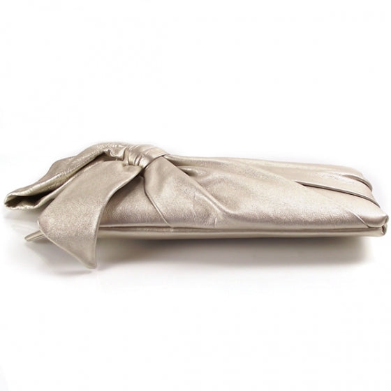 Valentino Garavani Metallic Nappa Bow Clutch Gold 4 of 7