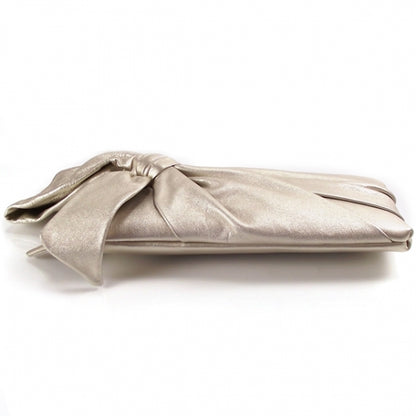Valentino Garavani Metallic Nappa Bow Clutch Gold 4 of 7