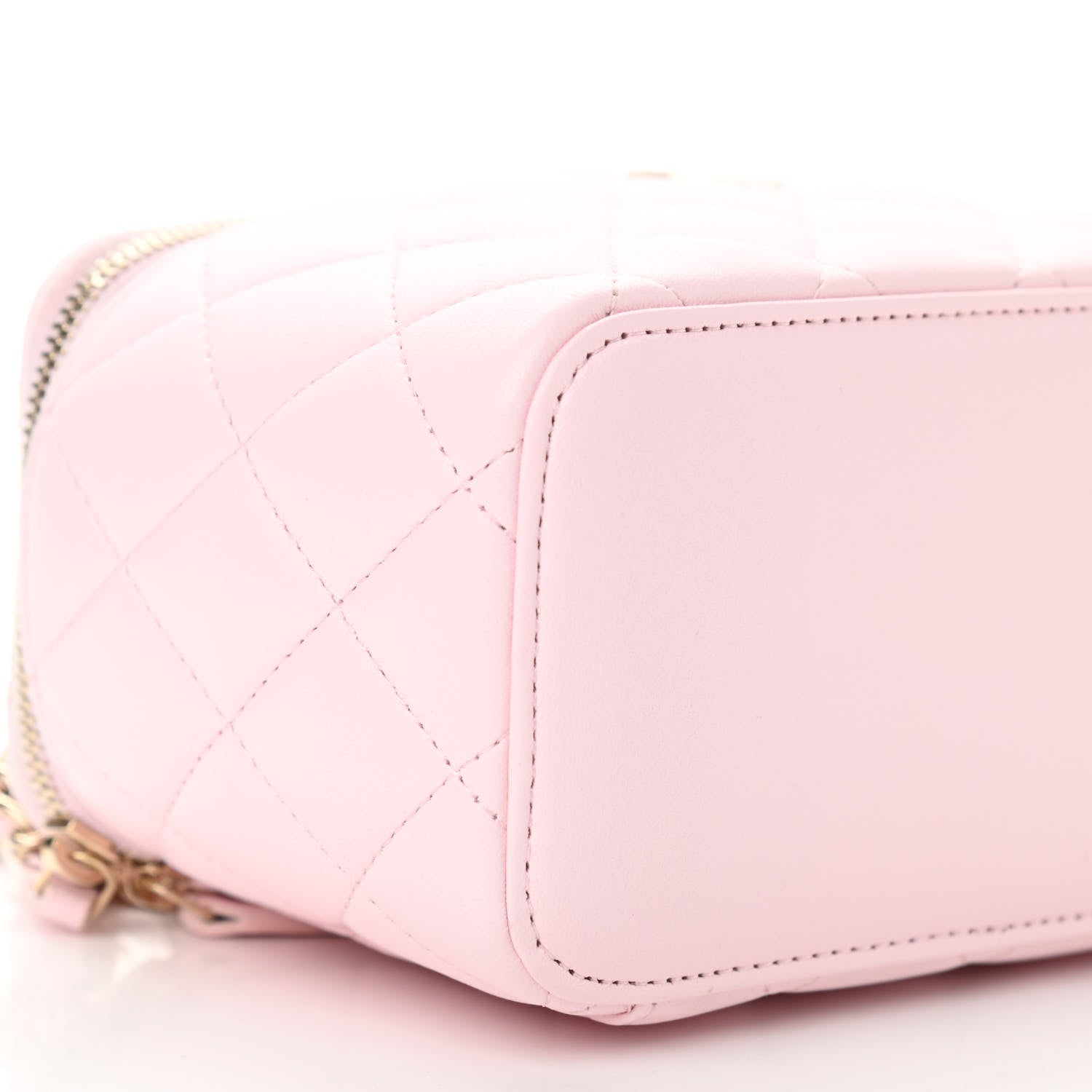 Chanel Lambskin Quilted Small Top Handle Vanity Case With Chain Light Pink 9 of 13