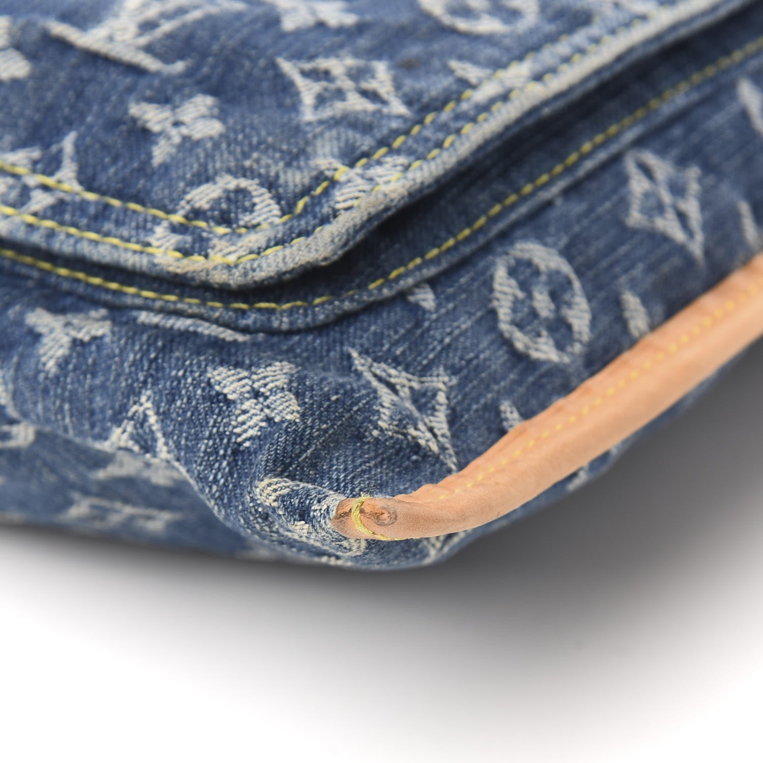 Louis Vuitton Monogram Denim Sac Plat Blue 8 of 9