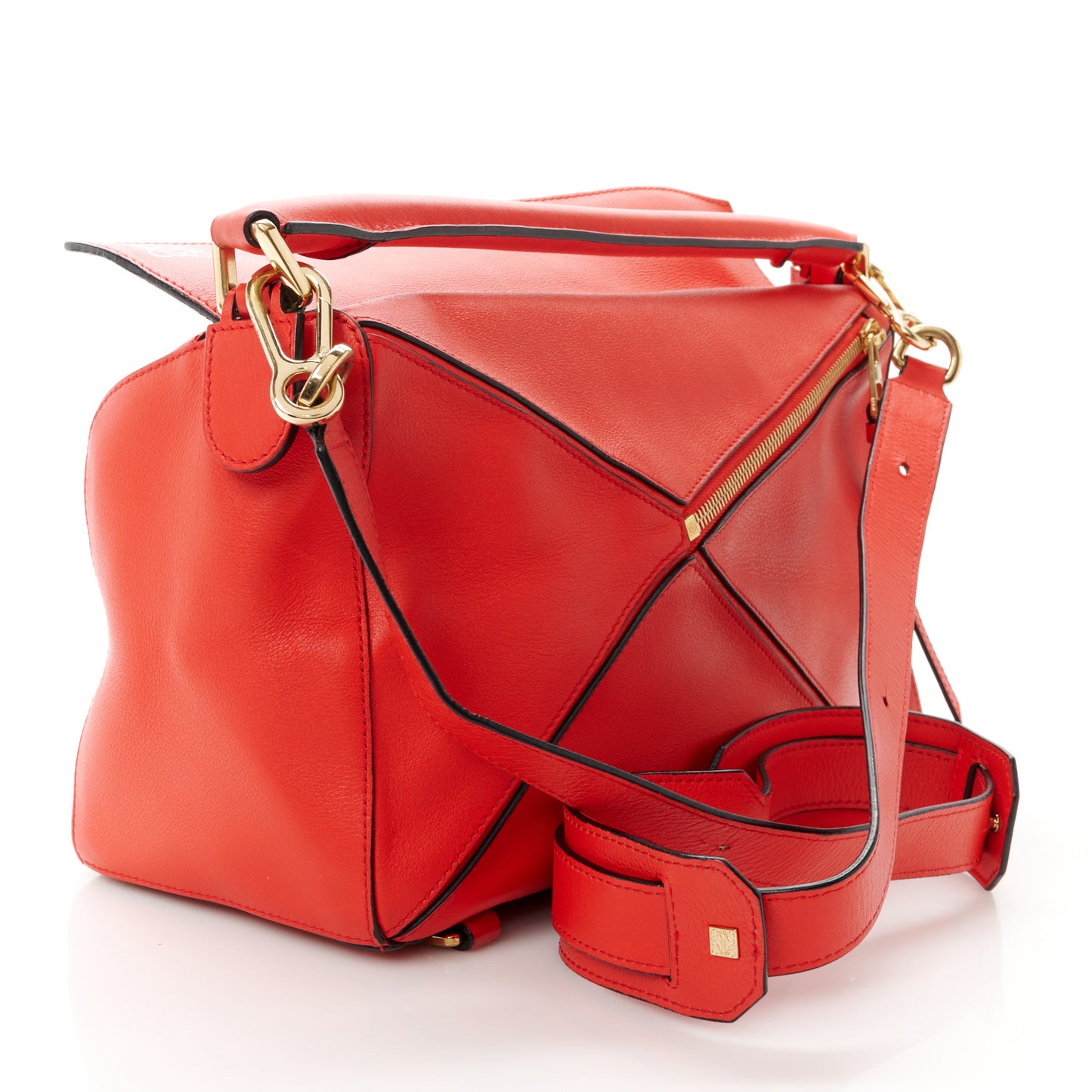 Calfskin Medium Puzzle Bag Scarlet
