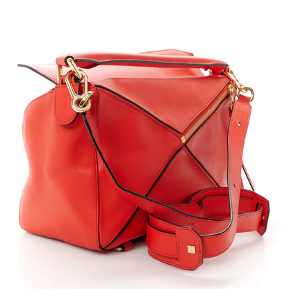 Loewe Calfskin Medium Puzzle Bag Scarlet 3 of 11