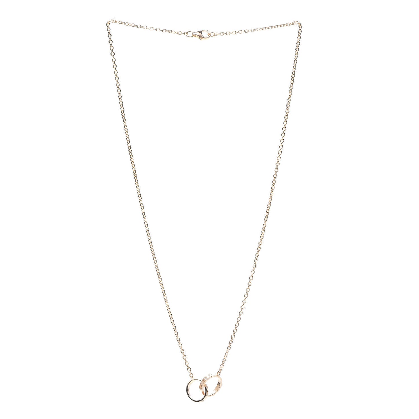 18K Pink Gold Interlocking LOVE Necklace