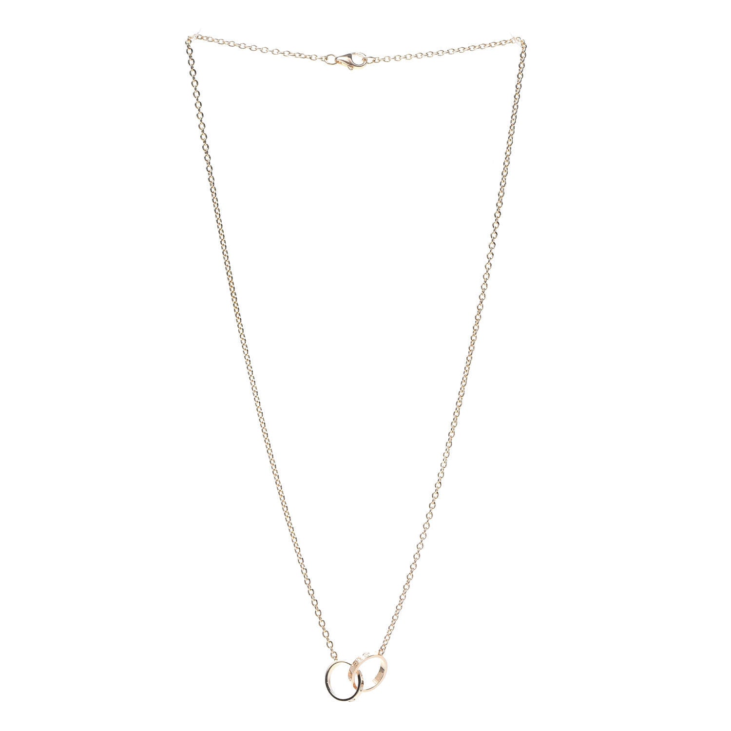 Cartier 18K Pink Gold Interlocking LOVE Necklace 3 of 6