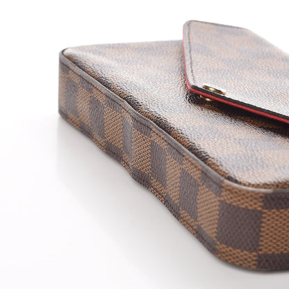 Louis Vuitton Damier Ebene Pochette Felicie Chain Wallet 9 of 11