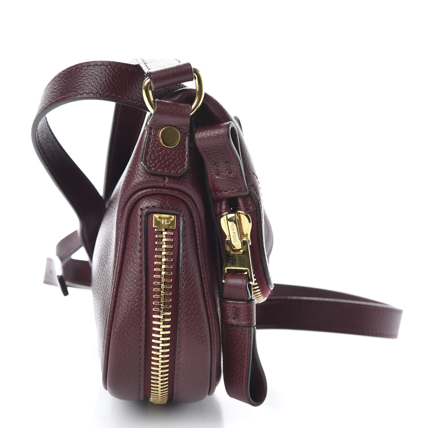 Calfskin Mini Jennifer Crossbody Bag Oxblood