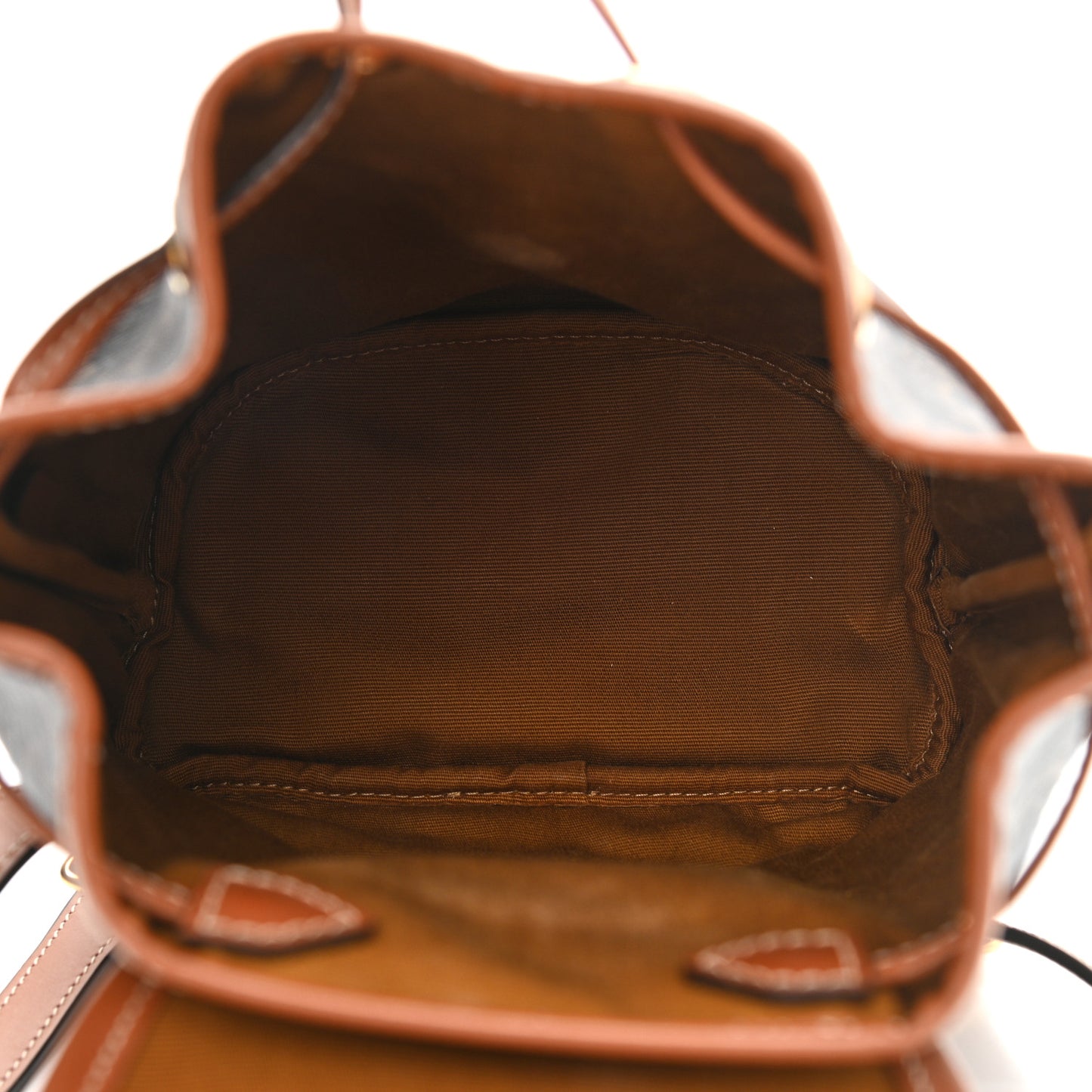 Triomphe Canvas Calfskin Mini Folco Backpack Tan