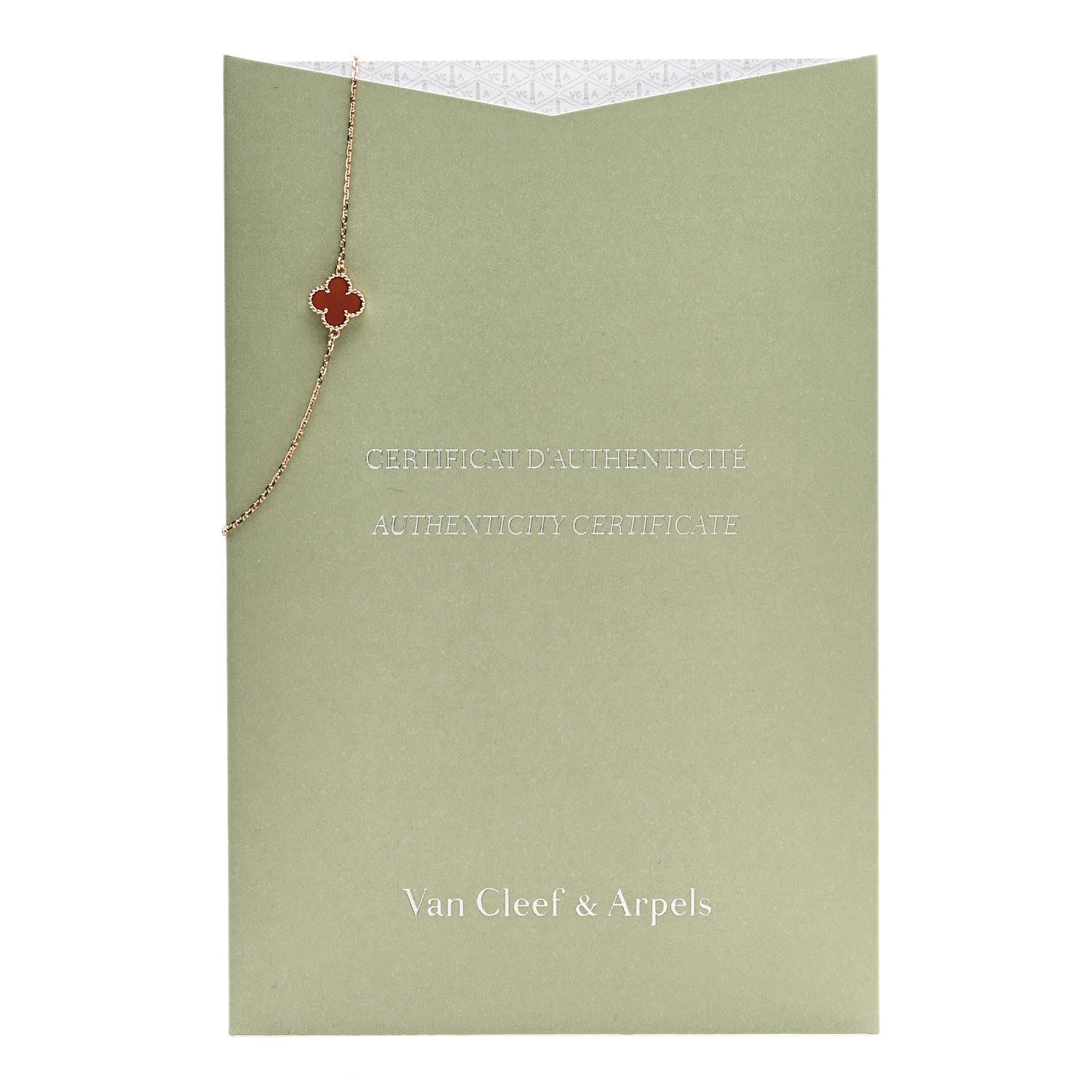Van Cleef & Arpels 18K Rose Gold Carnelian Sweet Alhambra Bracelet 5 of 5