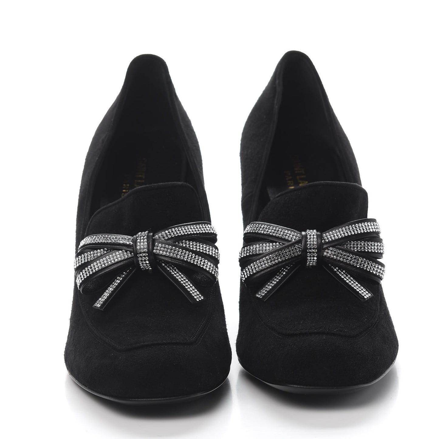 Kid Scamosciato Crystal Bow Pumps 39 Black