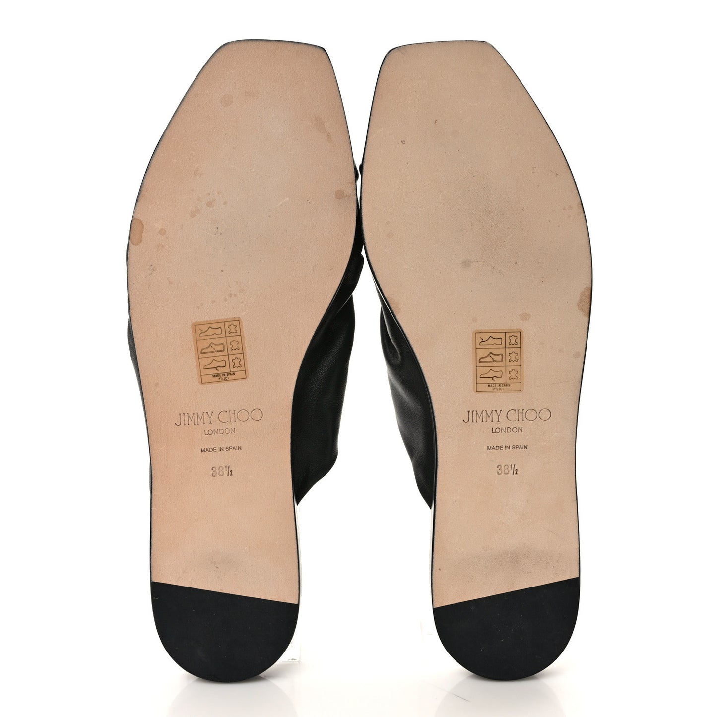 Nappa Jupiter Slide Sandals 38.5 Black