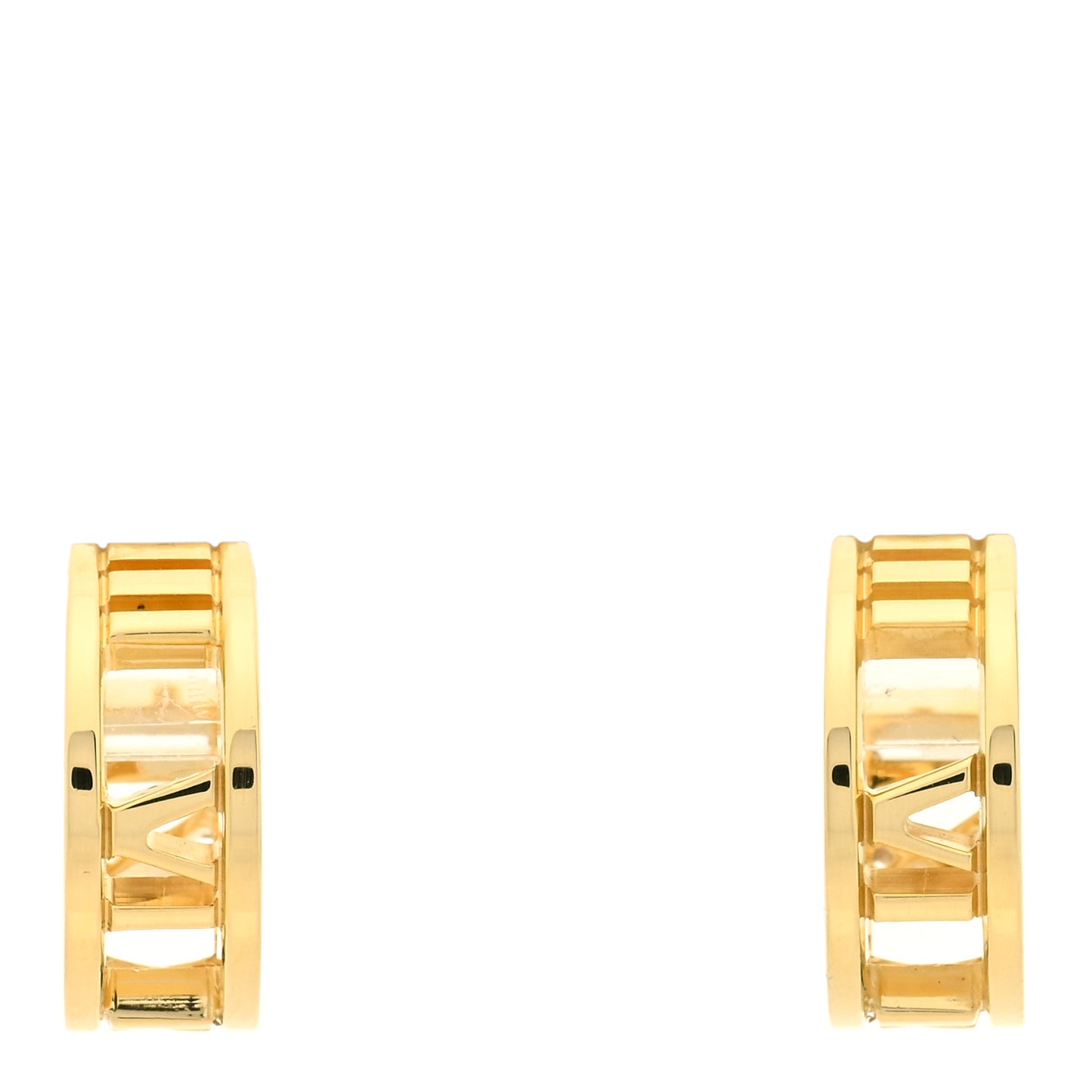 18K Yellow Gold Mini Atlas Hoop Earrings