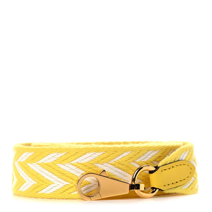Hermes Toile Swift 25mm Sangle ZigZag Shoulder Strap Jaune de Naples White 1 of 5