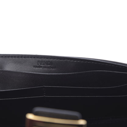 Fendi Nappa Matisse FF Embossed Continental Wallet On Chain Black 7 of 11