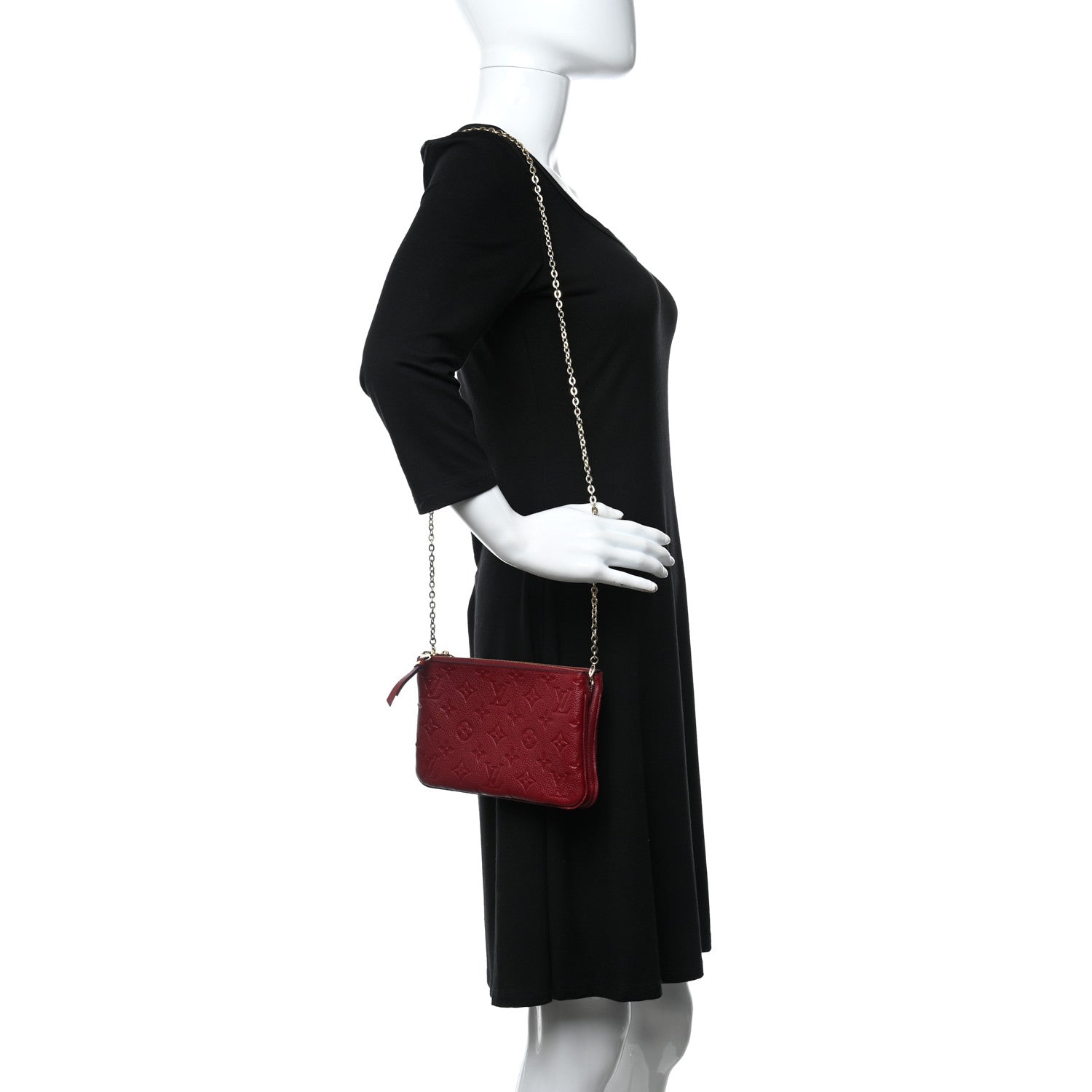 Louis Vuitton Empreinte Double Zip Pochette Cherry Berry 2 of 13