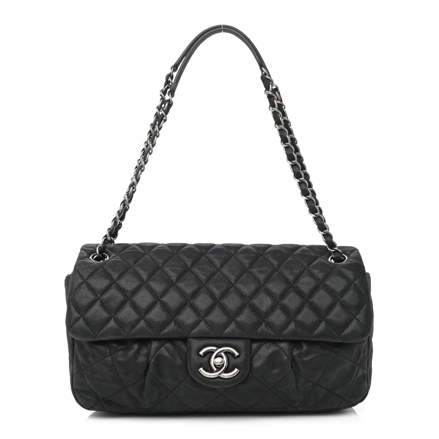 Chanel Iridescent Calfskin Large Chic Quilt Flap Black 1 of 11