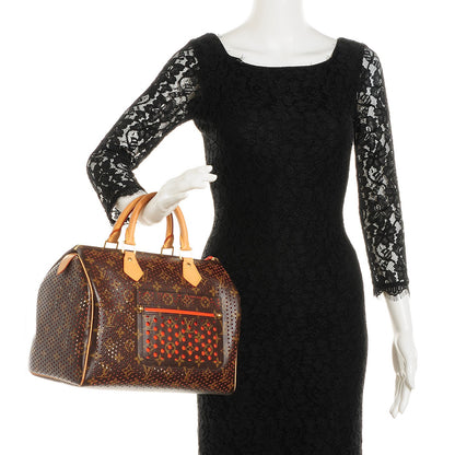 Louis Vuitton Monogram Perforated Speedy 30 Orange 2 of 7