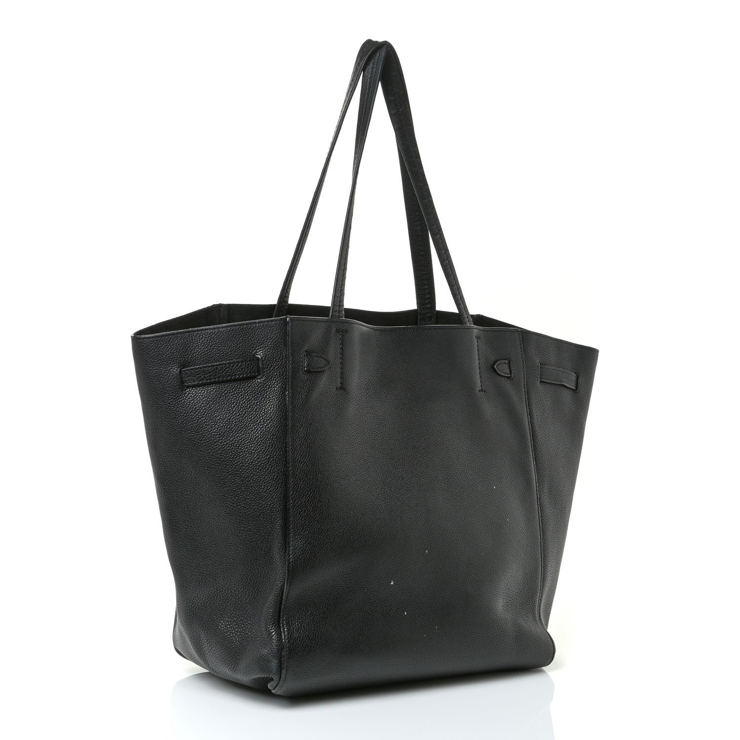 Celine Soft Grained Calfskin Medium Belt Cabas Phantom Black 3 of 12