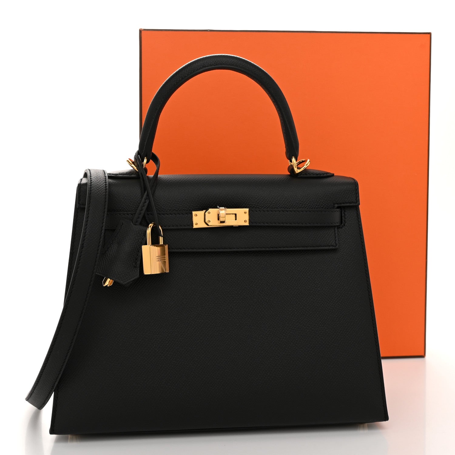 Hermes Epsom Kelly Sellier 25 Black 13 of 13