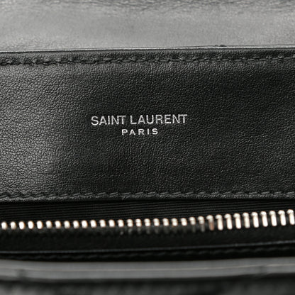 Saint Laurent Calfskin Y Quilted Monogram Medium Loulou Chain Satchel Black 6 of 9