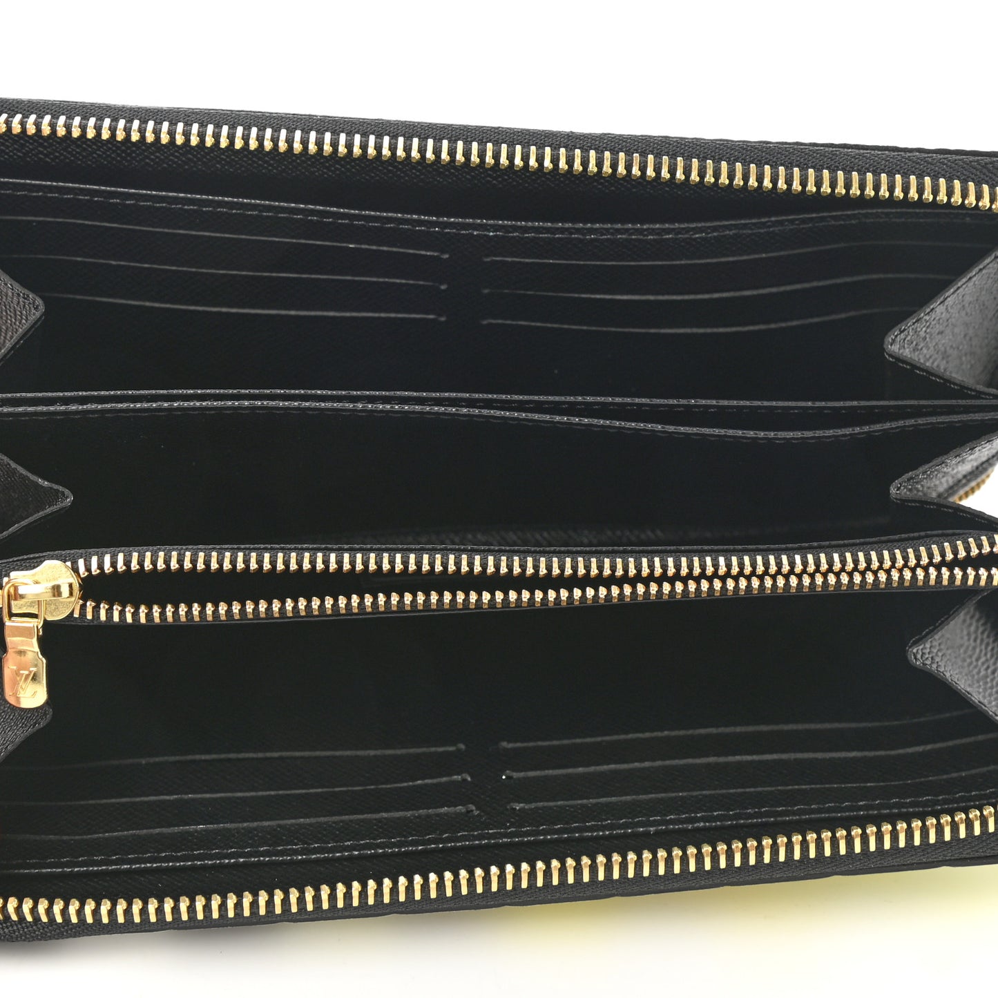 Epi Damier Race Zippy Wallet Black Yellow