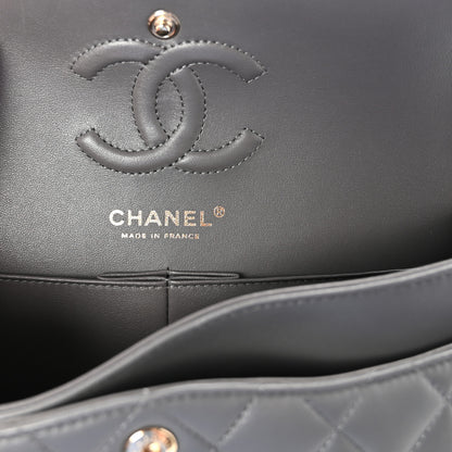 Chanel Lambskin Quilted Small Double Flap Grey 6 of 10