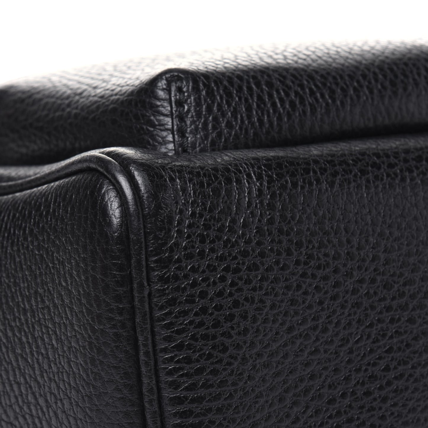Pebbled Calfskin Soho Chain Backpack Black
