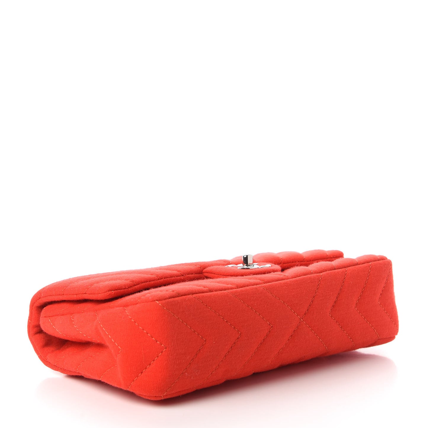 Jersey Chevron Quilted Medium Single Flap Red
