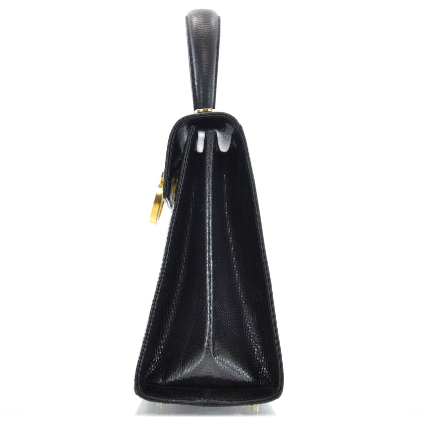 SALVATOREFERRAGAMOLizardEmbossedLadyGanciniBlack