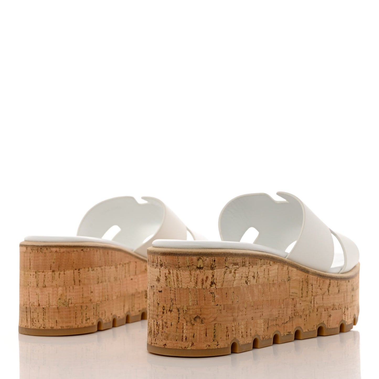 Calfskin Cork Eze 30 Sandals 39 White