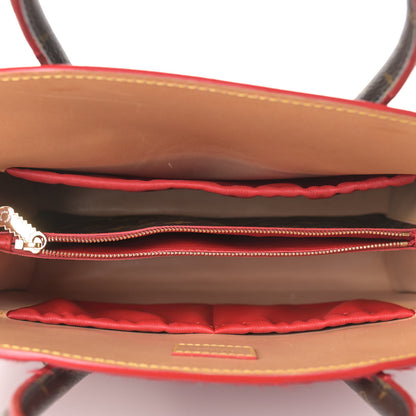 Louis Vuitton Monogram Calf Hair Spikes Iconoclasts Christian Louboutin Tote Red 5 of 16