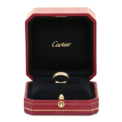 Cartier 18K Pink Gold Diamond 4mm LOVE Wedding Band Ring 45 3.25 5 of 5