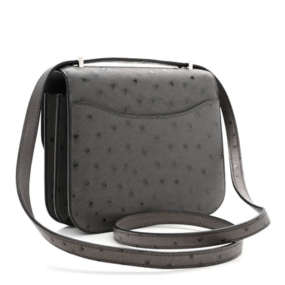 Hermes Ostrich Constance 18 Graphite 3 of 11