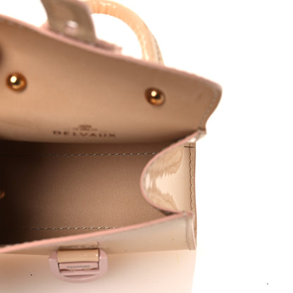 Delvaux Patent Calfskin Mini Brillant Bag Charm Beige 4 of 9