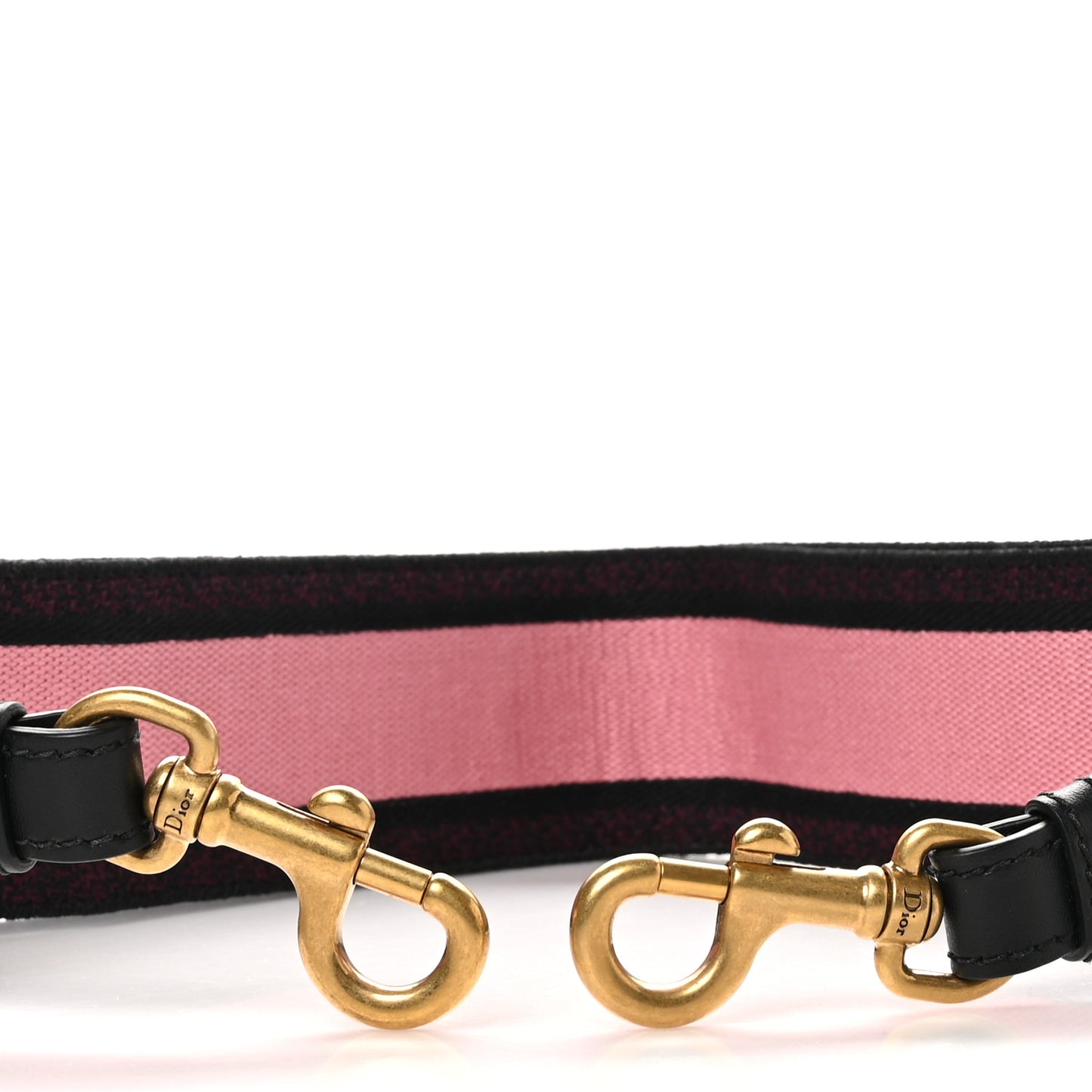 Canvas Embroidered Shoulder Strap Pink Black