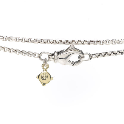 David Yurman Sterling Silver 14K Yellow Gold 1.7mm Box Chain Necklace 72" 4 of 5