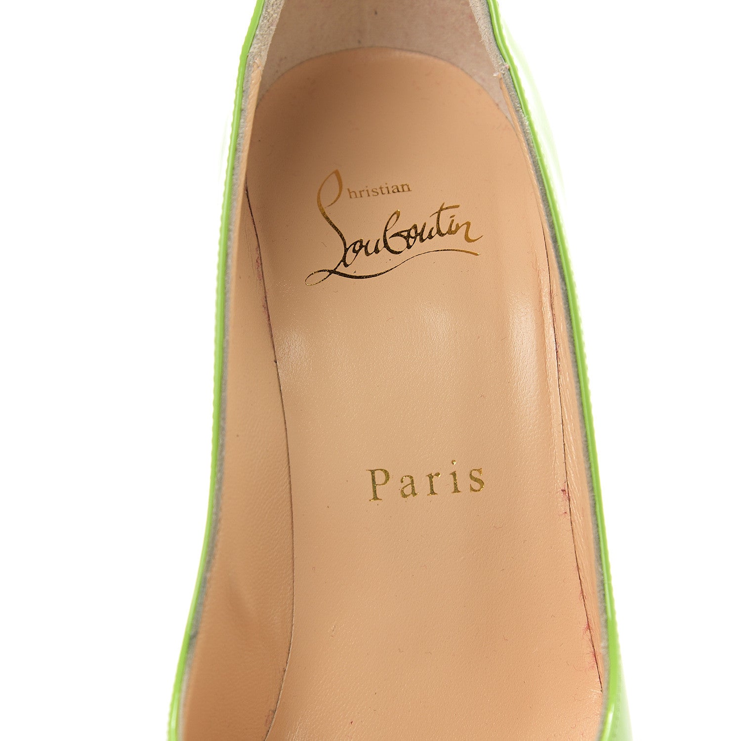 Christian Louboutin Patent Pigalle Follies 100 Pumps 35 Neon 7 of 12