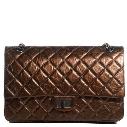 Chanel Aged Calfskin 2.55 Reissue 226 Flap Metallic Dark Gold 1 of 9