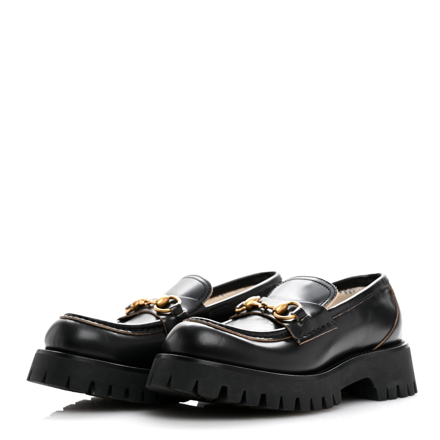 Cordovan Lux Womens Harald Horsebit 25mm Platform Loafers 36.5 Black