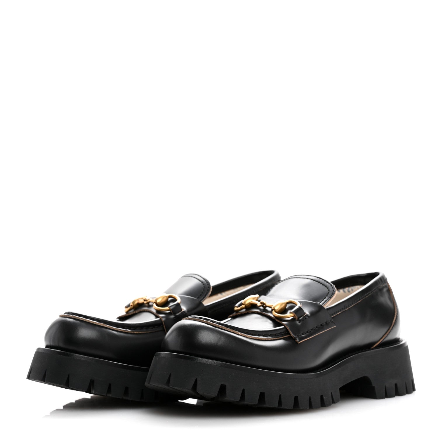 Gucci Cordovan Lux Womens Harald Horsebit 25mm Platform Loafers 36.5 Black 4 of 10