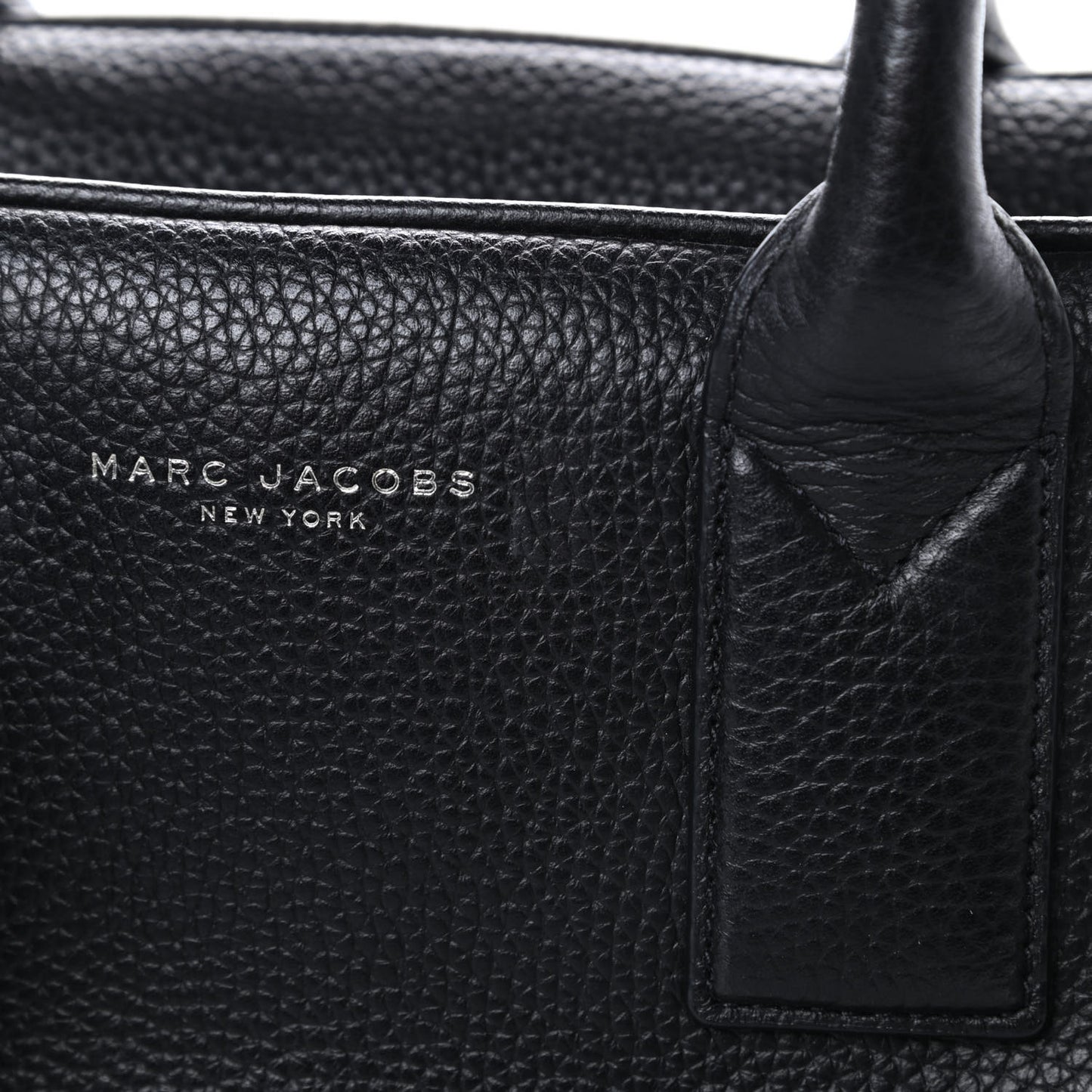 Pebbled Calfskin Gotham Bauletto Satchel Black